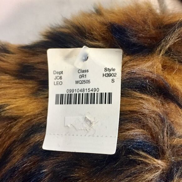 J. CREW Fuzzy Leopard Print Mule Slip-On Slippers Brown Black 7 8 - Picture 7 of 7